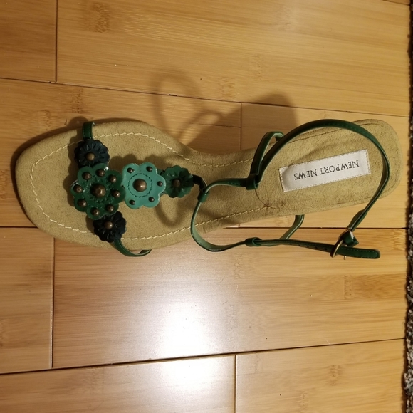 Newport News Shoes - Green strappy sandals